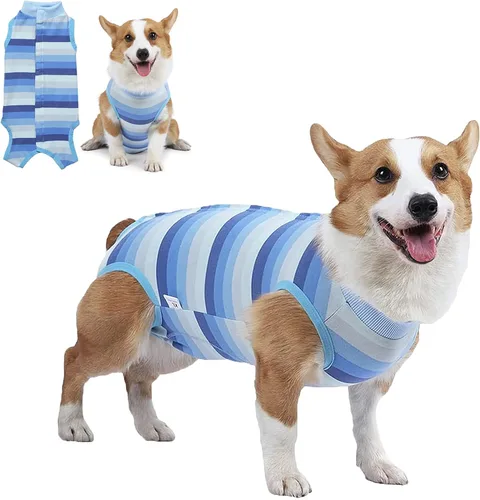 Vista 11 de Coppthinktu Traje de recuperación de cirugía para perros, gatos, perros, mameluco, traje de recuperación para perros hembras para pequeñas y Rosa