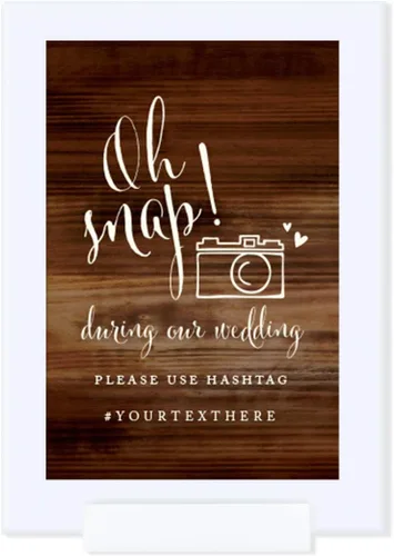 Vista 40 de Andaz Press Letreros enmarcados para fiesta de boda, impresión de madera rústica, 4 x 6 pulgadas, cartel de cesta de baño, 1 paquete, incluye marco