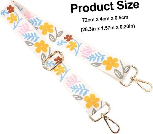 Vista 3 de EXCEART 7 Pcs Backpack Straps Purse Handle Strap Vintage Purse Strap Adjustable Bag Strap Padded Tote Bag Strap with Buckles Crossbody Bag Strap