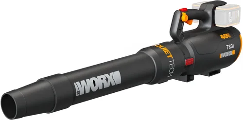 Vista 6 de WORX WG584.9 - Soplador de hojas inalámbrico de 40 V, soplador eléctrico para el cuidado del césped con motor sin escobillas, 2 baterías y cargador