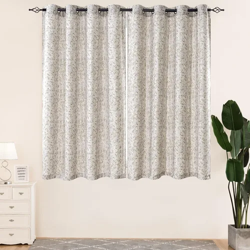 Vista 7 de SUBRTEX - Cortinas estampadas para sala de estar, cortinas de ventana para comedor, filtro de luz, tratamientos de ventana coloridos, juego de 2