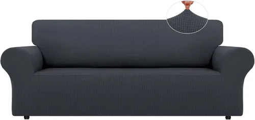 Vista 37 de LURKA Fundas elásticas para silla y sofá de 1 pieza, Fundas para sofá con protector elástico en la parte inferior para niños y perros