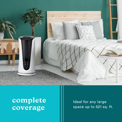 Vista 7 de Homedics Humidificador ultrasónico – Humidificadores de aire grandes de lujo para dormitorio, plantas, oficina – Humidificadores de niebla fría