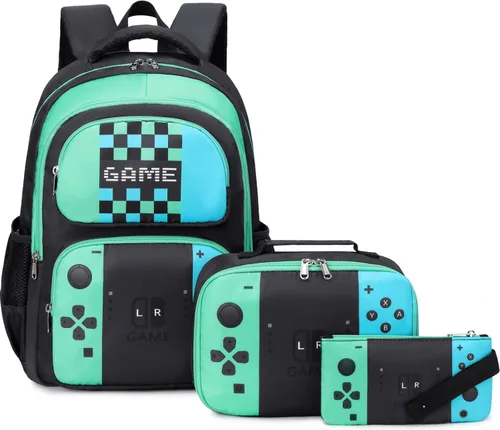Vista 9 de JIANYA Mochila escolar para niños y niñas Dinosaurio/Púrpura