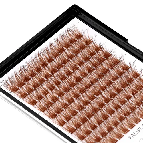 Vista 20 de Pestañas postizas de tallo ancho con varias pestañas falsas de colores D Curl de 10 a 20 mm para elegir, pestañas postizas profesionales