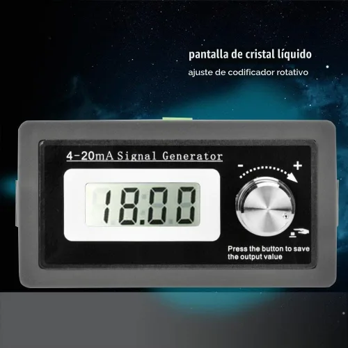 Vista 3 de Generador de señal 4-20mA, calibrador de bucle de corriente de alta precisión 3-21mA Simulador analógico de CC ajustable para prueba de transductor