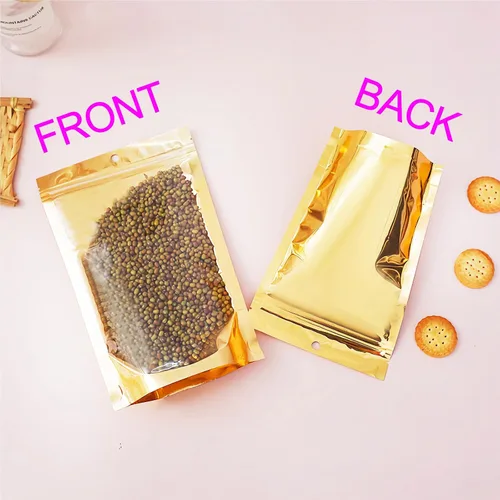 Vista 3 de Paquete de 100 bolsas a prueba de olores con ventana frontal transparente, 4 x 6 pulgadas, bolsas resellables de almacenamiento de alimentos, bolsas