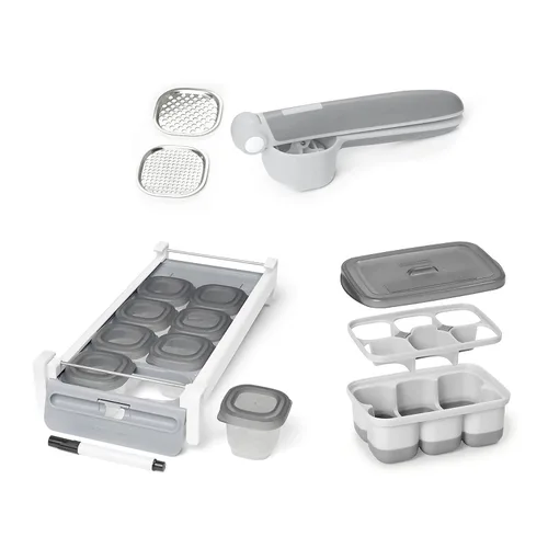 Vista 2 de Skip Hop - Alimentación fresca para bebés: Set de iniciación de prensa de alimentos.