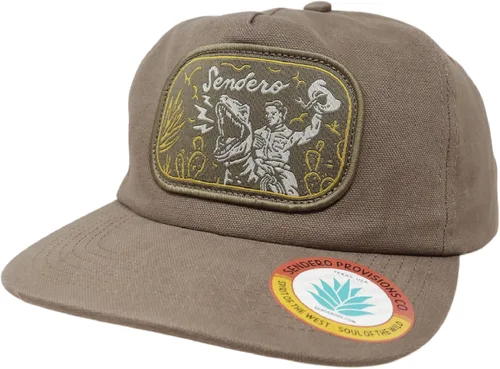 Vista 5 de Sendero Provisions Co. Velociwrangler Gorra ajustable con parche de etiqueta tejida (marrón) - Talla única, Marrón