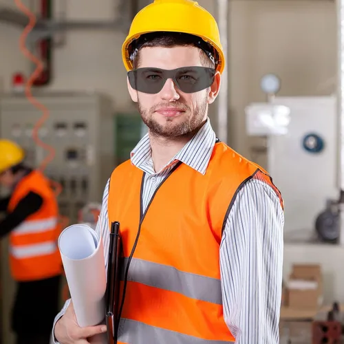 Vista 5 de WFEANG Gafas de seguridad – Gafas protectoras transparentes con ANSI Z87.1, resistentes a arañazos e impactos, protección ocular para el trabajo