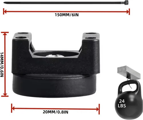 Vista 2 de Soportes magnéticos de alta resistencia, 10 soportes multiusos para cables con bridas de nailon (50 piezas) para una gestión eficiente de cables