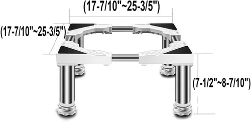 Vista 2 de YiHYSj - Base antideslizante para lavadora, soporte para nevera, base ajustable multifuncional para lavadora y secadora, soporte de pedestal