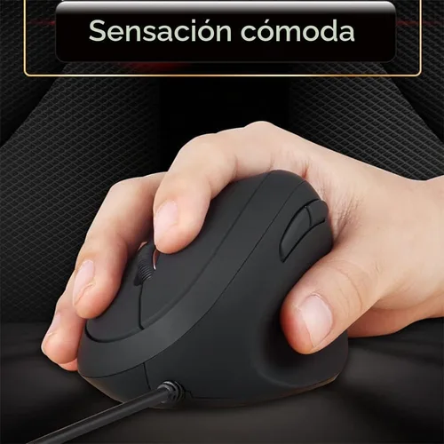 Vista 7 de Ratón ergonómico con cable, ratón vertical óptico con 3 ajustables 800/1200/1600, 6 botones USB ratón de computadora