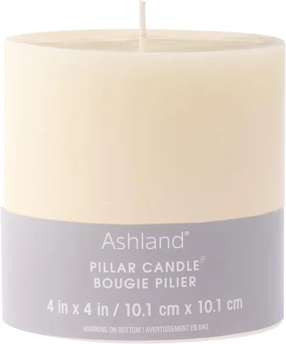 Vista 5 de Paquete de 12: 3.9 in; x 3.9 in; Vela de pilar de marfil Ashland®