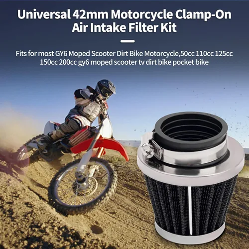 Vista 7 de AHL Filtro de aire negro de 1.654 in de alto rendimiento de almacén / 150 cc-250 cc para motocicleta, scooter, ATV Dirt Bike (1 unidad)