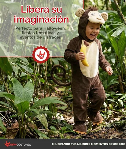 Vista 6 de Morph, Disfraz de mono para niños, disfraz de mono, disfraces de Halloween