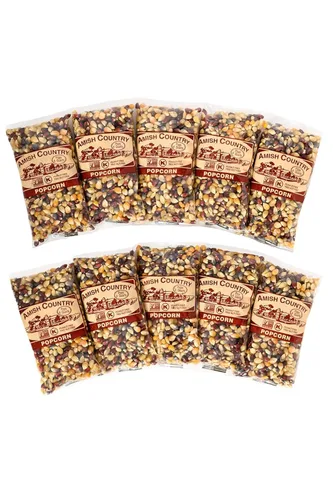 Vista 18 de Amish Country Popcorn Bolsa de 1 libra Granos de palomitas de maíz arcoíris Tradicional, sin OGM y sin gluten (Arcoíris - Bolsa de 1 libra)