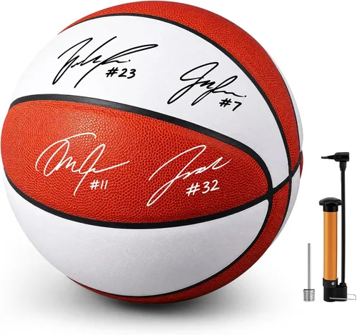 Vista 11 de Hiboom Autograph - Baloncesto firmado con bomba de aire, memorabilia, para premio, trofeo, banquete, senior, noche, hitos nocturnos, entrenador
