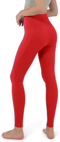 Vista 3 de ODODOS - Leggings de yoga de cintura alta para mujer con bolsillos, pantalones de yoga deportivos con control de abdomen, no se transparentan