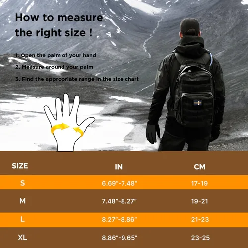 Vista 8 de LIFECT Guantes de invierno, guantes para clima frío, guantes cálidos para hombres y mujeres, guantes antideslizantes para pantalla táctil