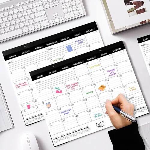 Vista 9 de Calendario de escritorio 2026, enero de 2026, diciembre de 2026, calendario de escritorio/pared de 12 meses, 15 x 12 pulgadas, papel grueso