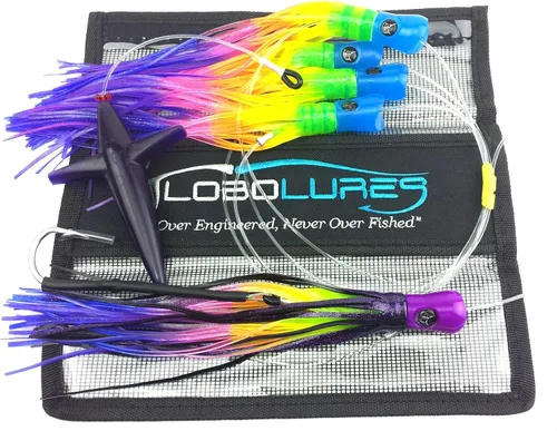 Vista 5 de LOBO LURES #215 Skipjack híbrido Skipjack híbrido UV Splash atún Mahi Marlin Trolling Señuelo Daisy Chain