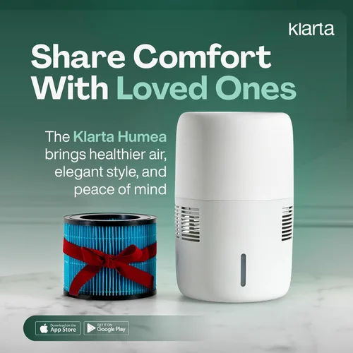 Vista 7 de Humea Humidificador Evaporativo WiFi App 3L Beige Sin niebla, uso en el dormitorio, funcionamiento silencioso, evaporación natural