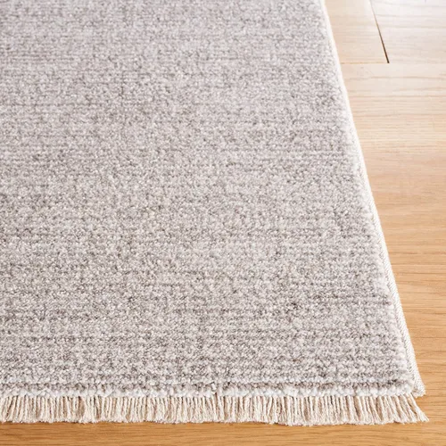 Vista 3 de SAFAVIEH Lasa Collection - Alfombra de área de 5.3 x 7.7 pies, color gris claro, diseño de flecos sólidos, no desprende pelusa y de fácil cuidado