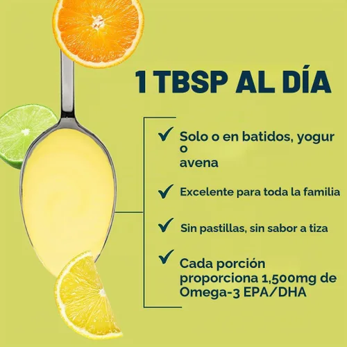 Vista 5 de Barlean's Aceite de pescado Omega-3 de sorbete de cítricos, 1500 mg de EPA