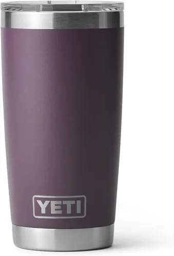 Vista 52 de YETI Rambler - Vaso de acero inoxidable con aislamiento al vacío de 20 onzas con tapa MagSlider Todo acero inoxidable