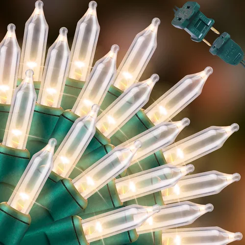 Vista 30 de LAMPHOME Guirnalda de luces LED de estrella roja, blanca y azul, 20 luces LED de hadas con cable transparente, 3 AA impermeables, 8 modos, luces