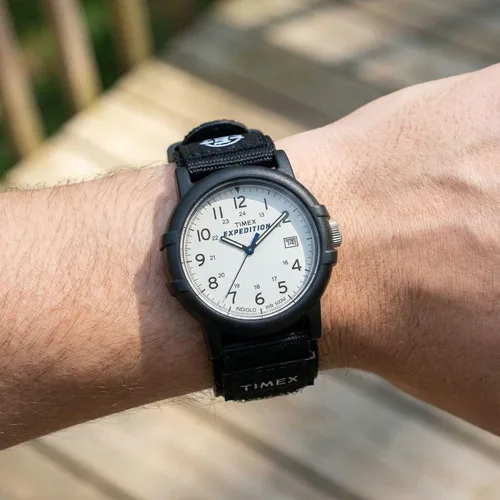 Vista 2 de Timex Men's Expedition Camper Nylon/Leather Strap Watch