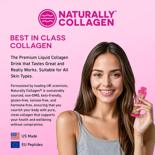 Vista 5 de Suplemento de colágeno marino líquido hidrolizado prémium - 8000 mg de colágeno por bolsita más 180 mg VIT C - Sabor natural de frutas tropicales