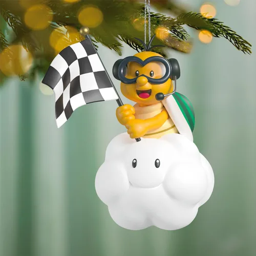 Vista 3 de Hallmark Keepsake Adorno navideño de Nintendo (Mario Kart Lakitu)