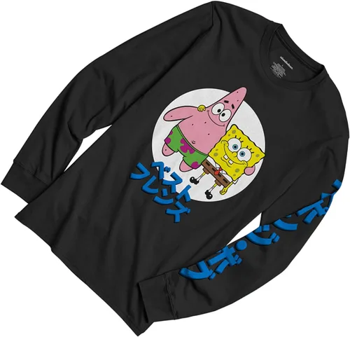Vista 4 de Camisa de Bob Esponja para hombre - Bob Esponja, Patrick & Krusty Krab Camiseta de manga larga