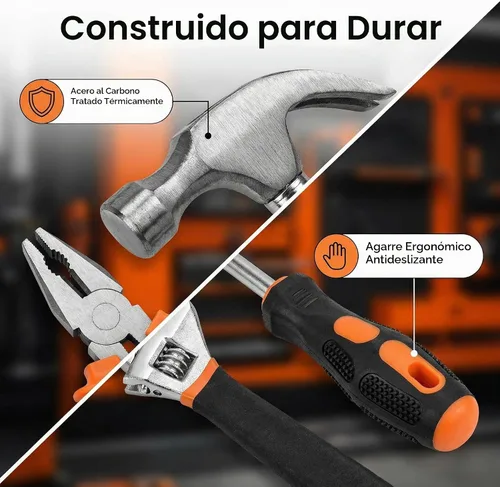Vista 3 de Kit de herramientas para el hogar, kit de herramientas para mujer, para el hogar, apartamento, dormitorio y oficina. Juego de herramientas