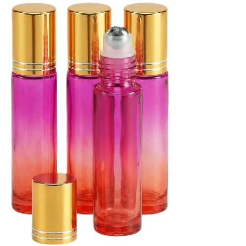 Vista 29 de PrettyCare 6 piezas, botellas roll-on de 10 ml para aceites esenciales con bola de rodillo de acero inoxidable - Botellas rellenables a prueba