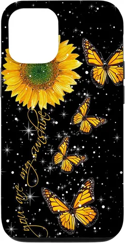 Vista 28 de You are My Sunshine Vintage Sunflower and Monarch Butterfly Case for iPhone 17