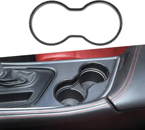 Vista 11 de JeCar Cubierta de Moldura para Portavasos Delantero Accesorios Interiores Compatible con Dodge Challenger 2015-2020 (Azul)