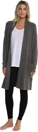 Vista 4 de Barefoot Dreams CozyChic Lite - Suéter largo de fin de semana para cardi, manga larga, Neutro