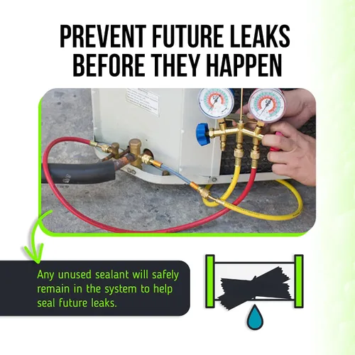 Vista 3 de Sellador de fugas refrigerante Leak Saver Direct Inject para sistemas pequeños Sellador de fugas AC para la mayoría de los sistemas HVAC de hasta