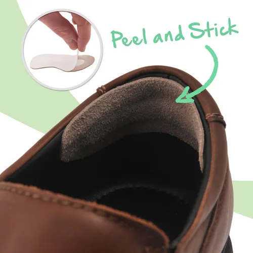 Vista 6 de Mintfoot - Agarraderas de cuero para el talón – 10 piezas – Forros para zapatos para mujeres y hombres – Tacones para detener ampollas y cortes