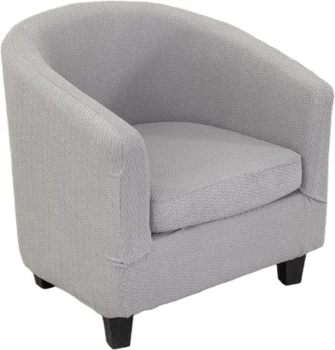 Vista 18 de NILUOH - Funda para silla de club de 2 piezas, funda elástica para silla de bañera redonda, fundas para silla de barril, fundas antideslizantes