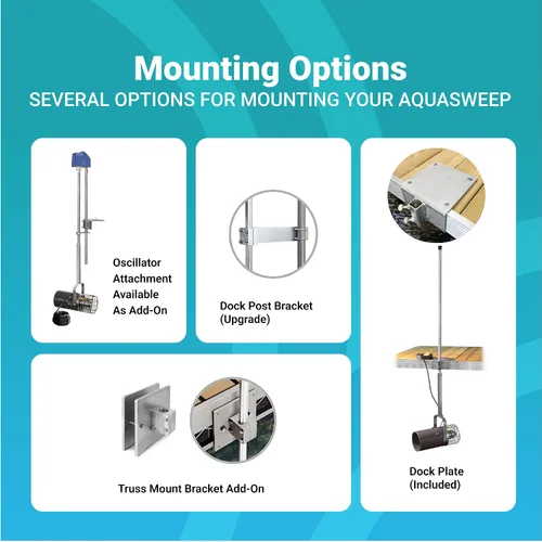 Vista 2 de Scott Aerator Soporte de muelle Aquasweep 1/2 HP, 115 voltios Mover estanque Muck Fabricado en Estados Unidos