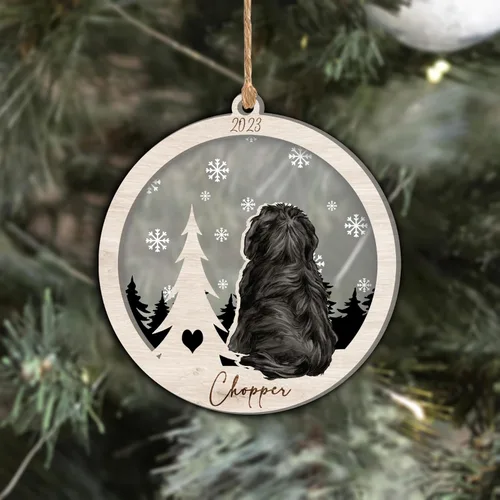 Vista 149 de Nazenti Adorno de Navidad conmemorativo personalizado, regalo personalizado de recuerdo de perro, condolencias por pérdida de mascotas, sabueso