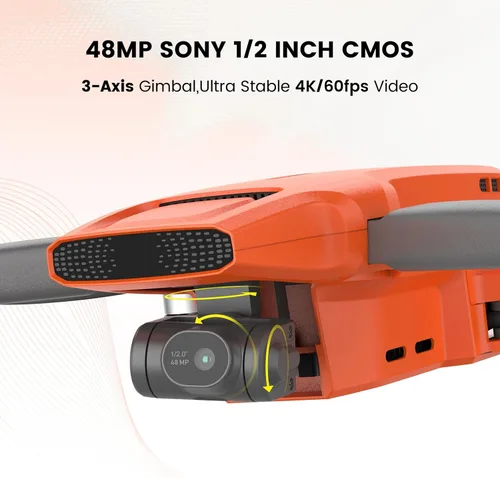 Vista 2 de FIMI Mini 3 Drone con cámara para adultos 4K, módulo de imagen mejorado, cardán de 3 ejes, transmisión HD de 9 KM, cámara 4K/60fps 48MP, visión