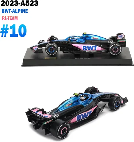 Vista 2 de HTLNUZD Bburag 1/43 2023 F1 Team A523#10 P.Gasly - Modelo de coche de carreras para adultos BWT-Alpine DieCast de aleación para adultos