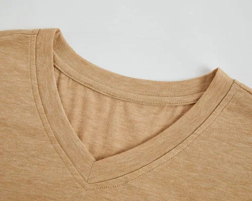 Vista 3 de Wihion Camisetas de manga corta con bolsillo para hombre, estilo casual, de algodón, cuello en V