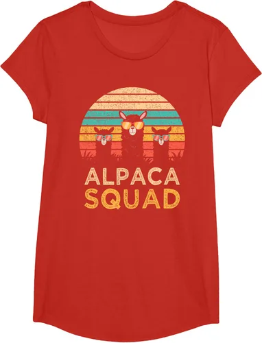 Vista 59 de Divertidas gafas de sol de escuadrón de alpaca Cool Alpacas Vintage Gift T-Shirt, Negro, S