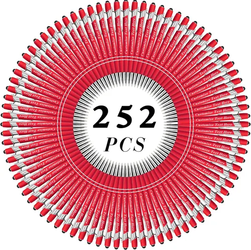 Vista 146 de Bolígrafos personalizados a granel con punta de lápiz capacitivo, 12 bolígrafos personalizados con logotipo de mensaje con nombre, bolígrafos